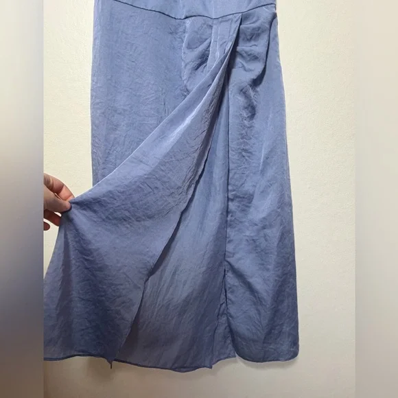 Tahari Arthur S. Levine Blue SAMPLE Draped Skirt Dress - Size 6 - Picture 5 of 8